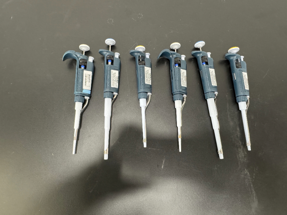 Image of Gilson Pipetman Single Channel Pipettes - Quantity 6